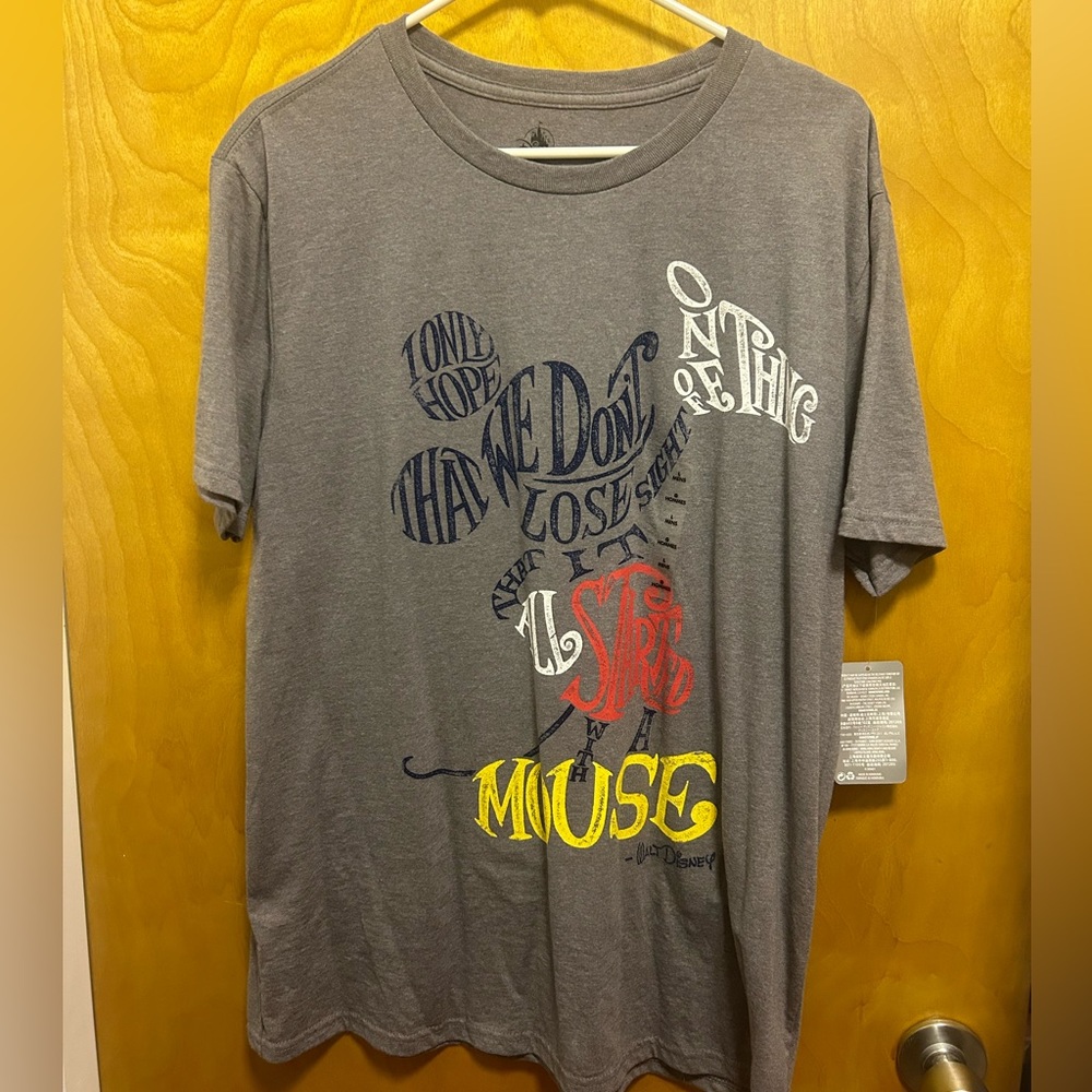 NWT Gray Disney Mickey Mouse shirt